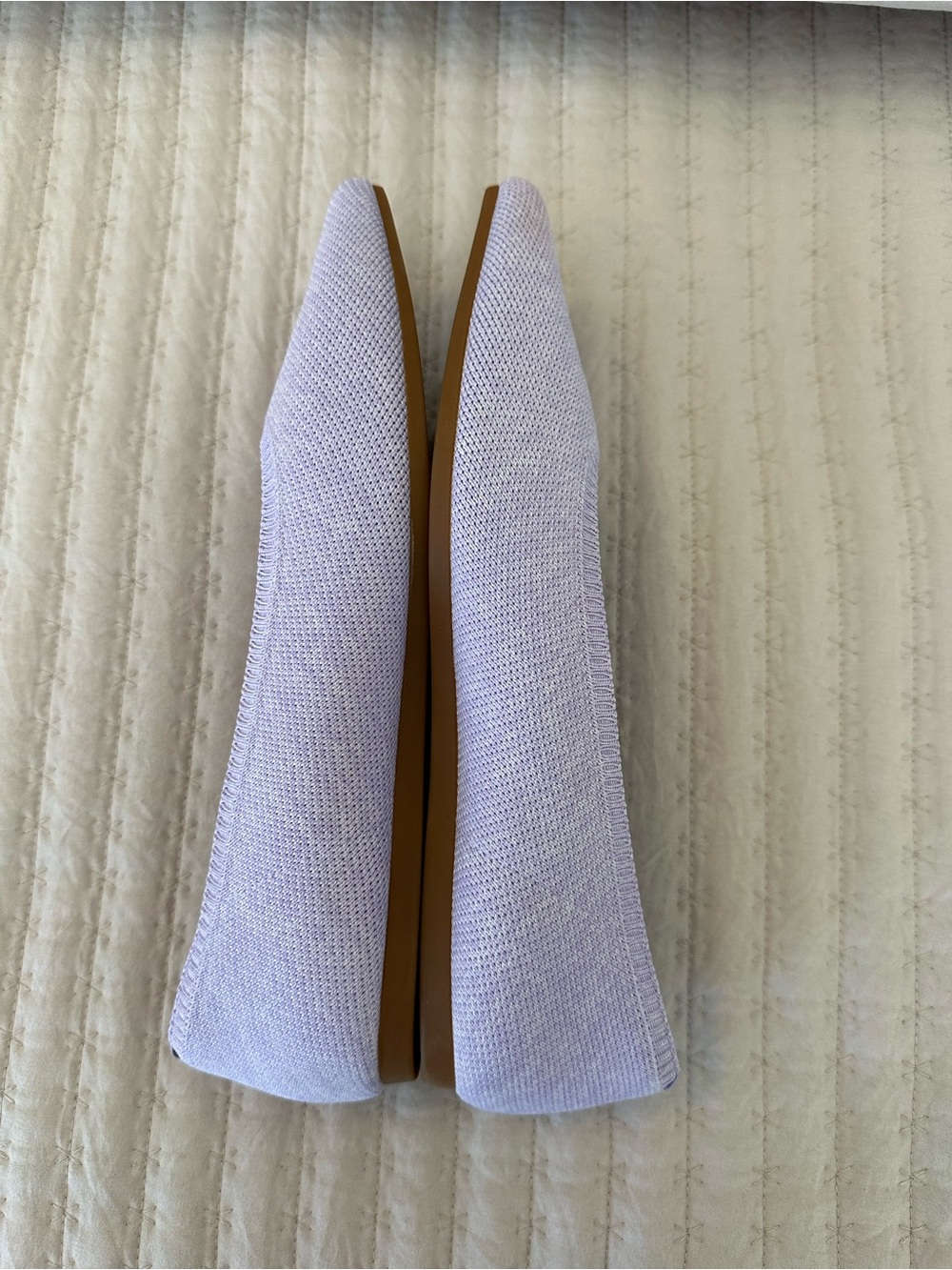 NWT VIVAIA The Point Flats Lavender Knit Pointed Ballet Shoes EU 40.5/US 9-9.5 - Picture 6 of 11